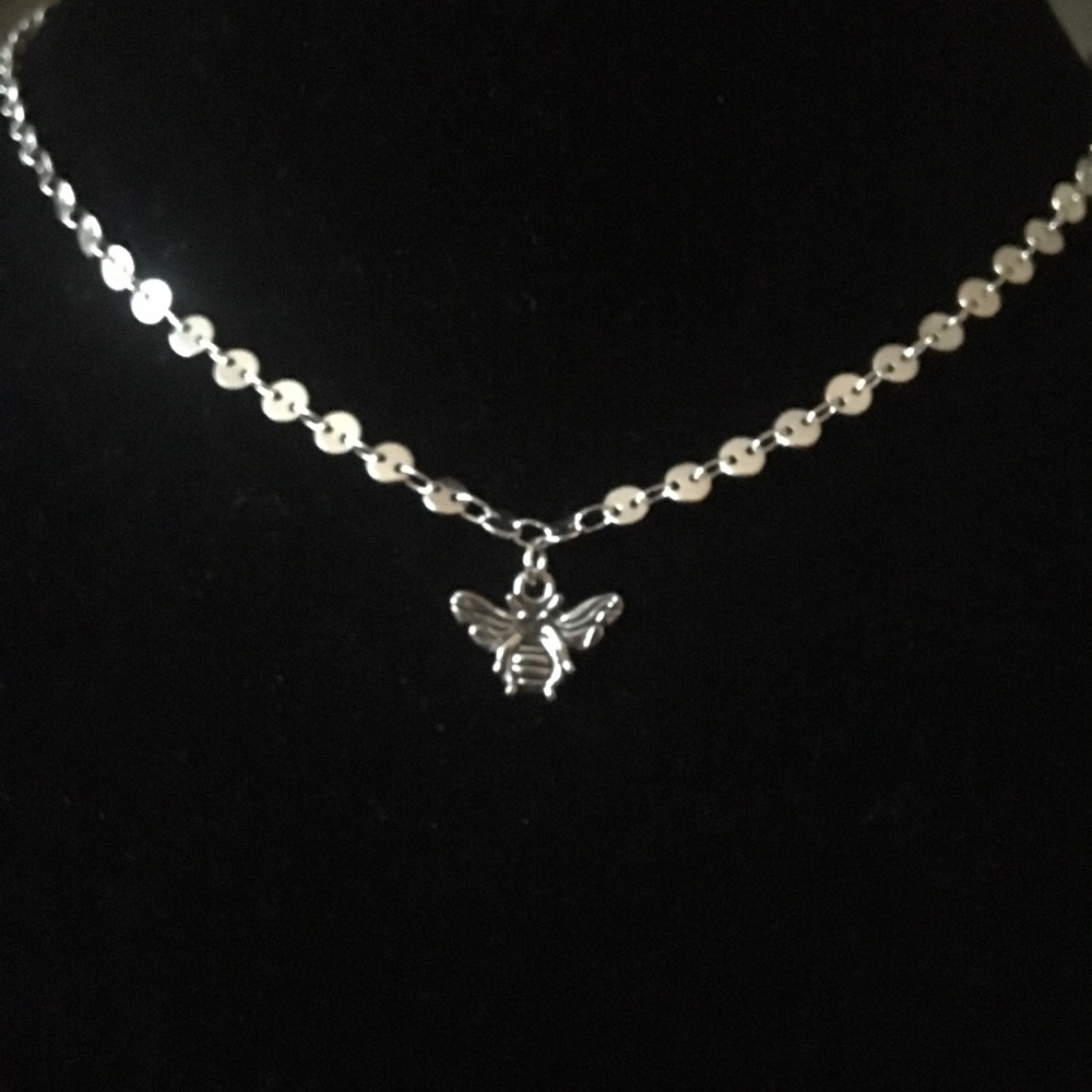 Silver “Bee” necklace